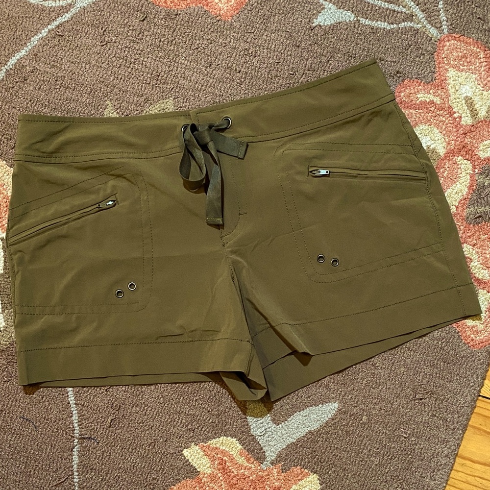 Athleta Olive Green Athletic Drawstring Shorts